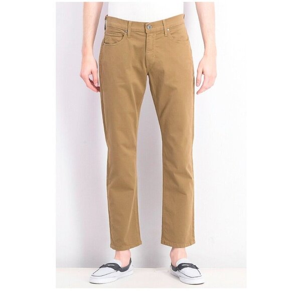 Paige Men's Jeans Straight Normandie Japanese Twill Hazel Wood Brown 28 x 30 NWT - Picture 2 of 4